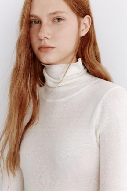 High Neck Slim Knitted Sweater