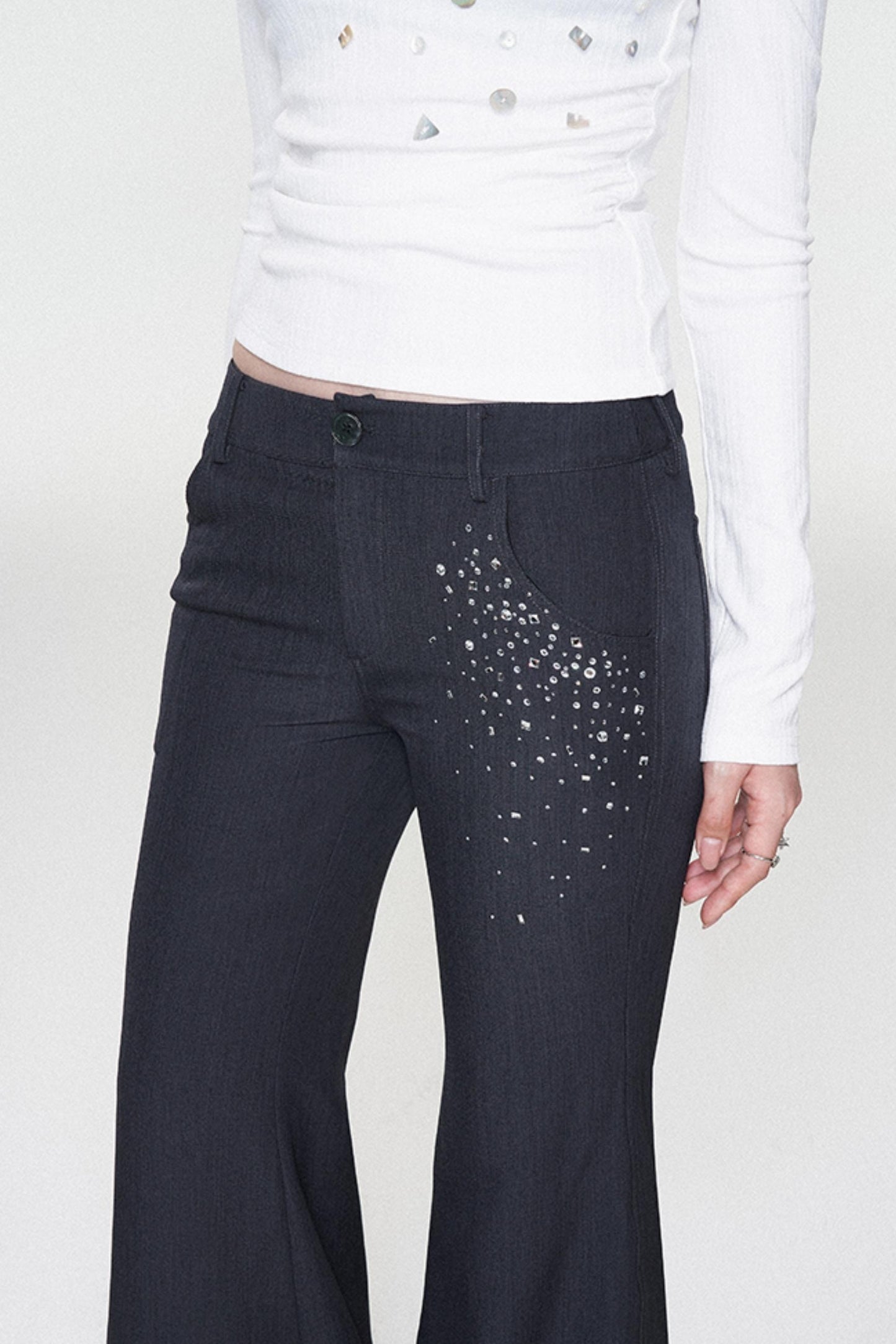 Retro Style Flared Pants