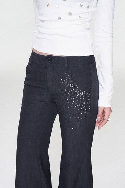 Retro Style Flared Pants