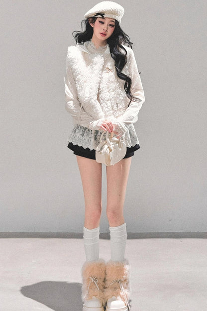 Black Autumn A-Line Shorts