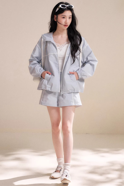 스포티크 레이스 후드 재킷 셋업