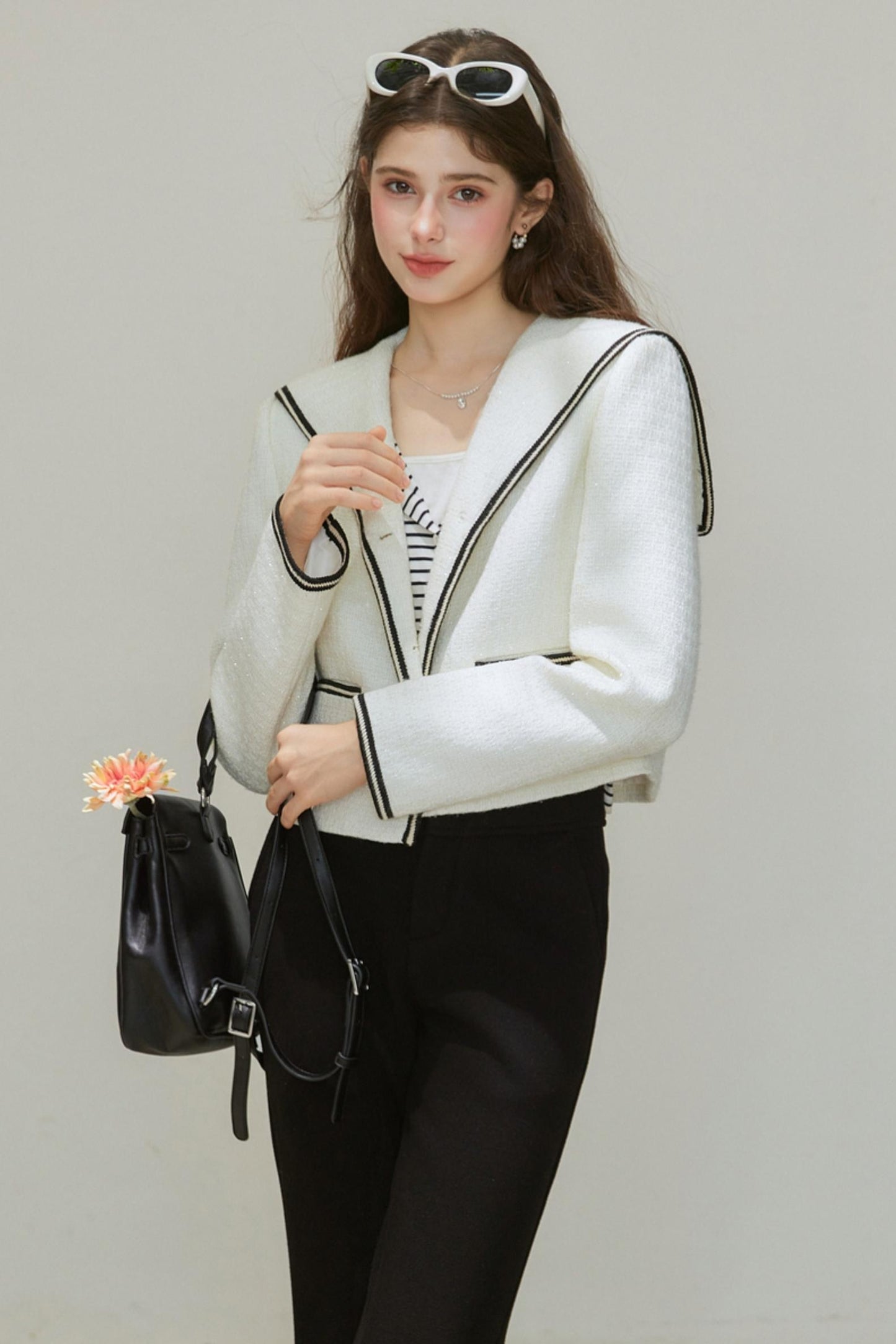 Wool Blend Silhouette Short Coat