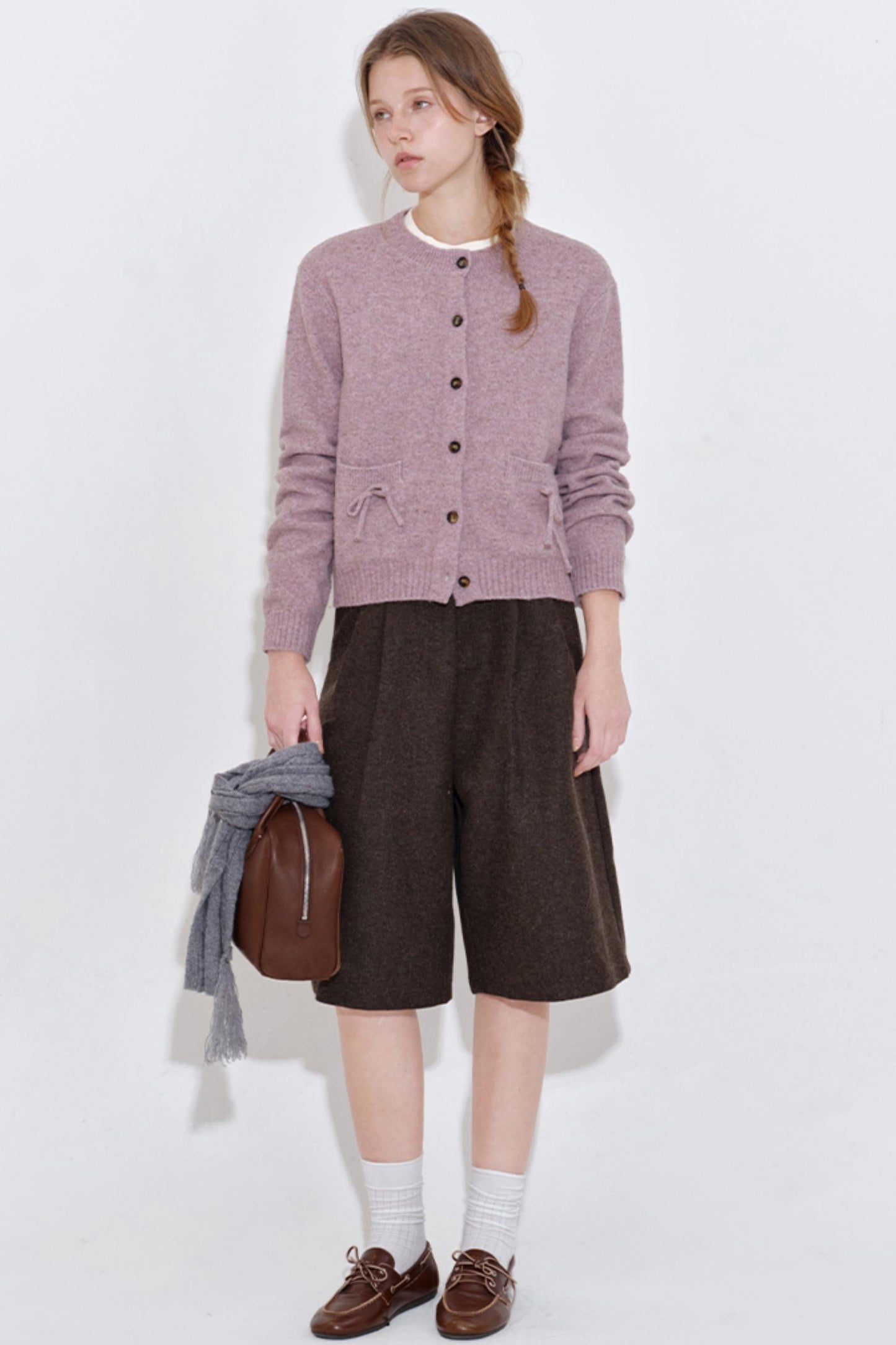 Woolen Cropped Suit Pants