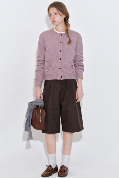 Woolen Cropped Suit Pants