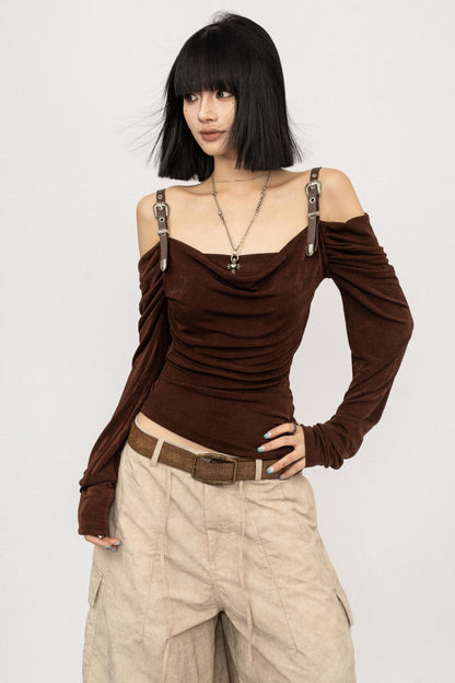 Swing Collar Mesh T-Shirt