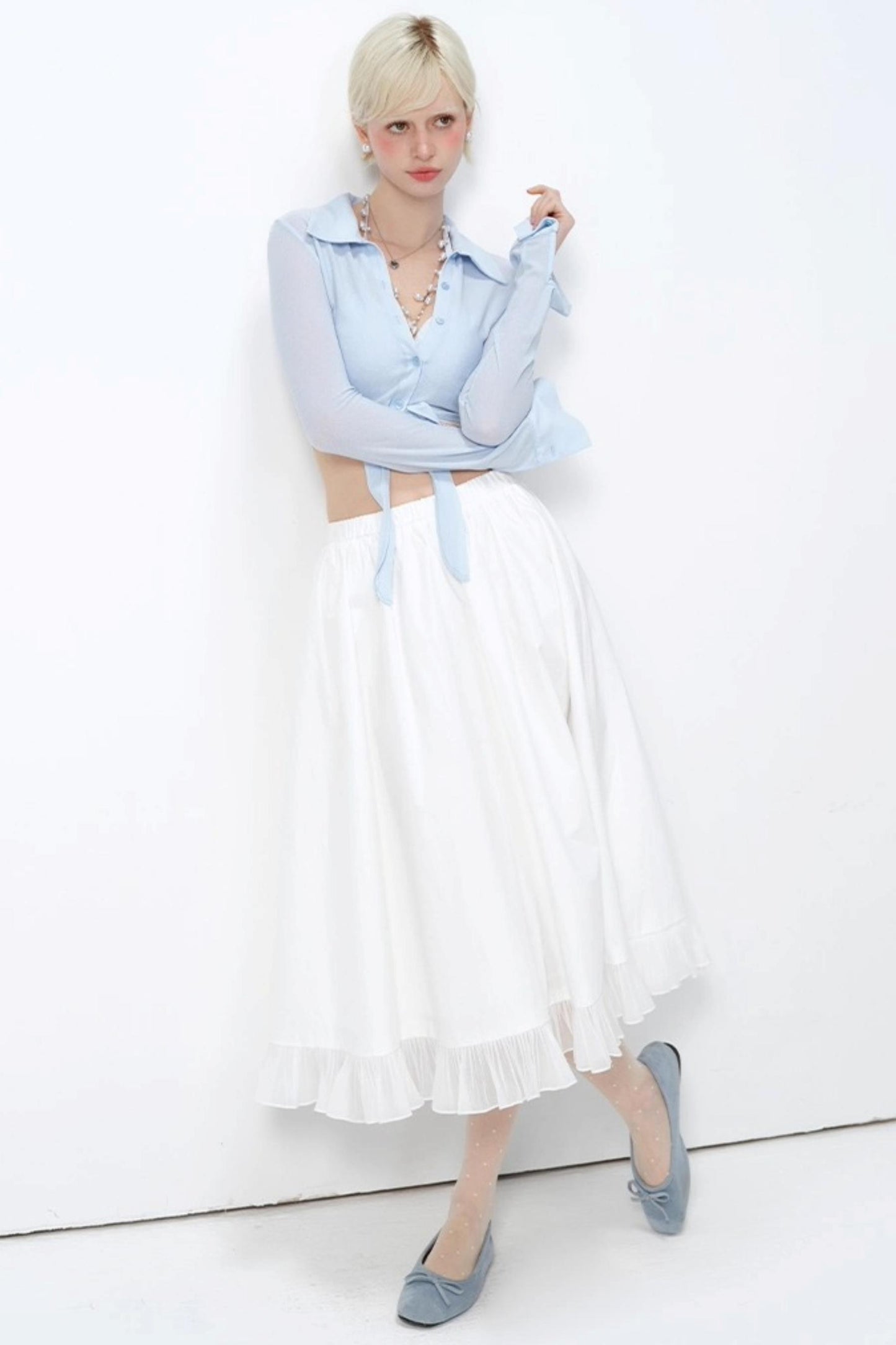 High-Waist A-Line Skirt