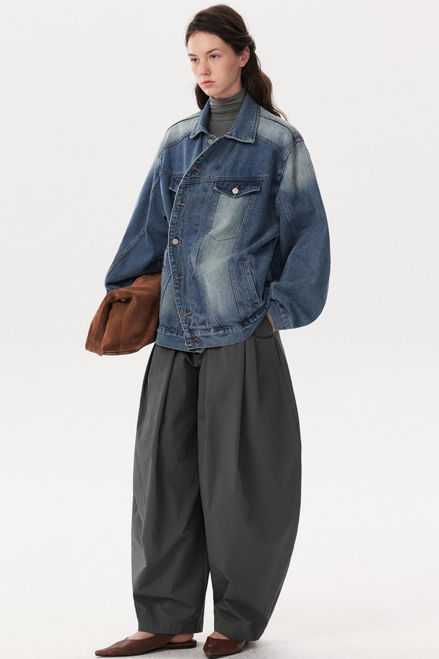 Retro Asymmetric Denim Jacket