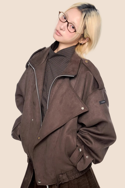 Maillard Faux Suede Retro Jacket