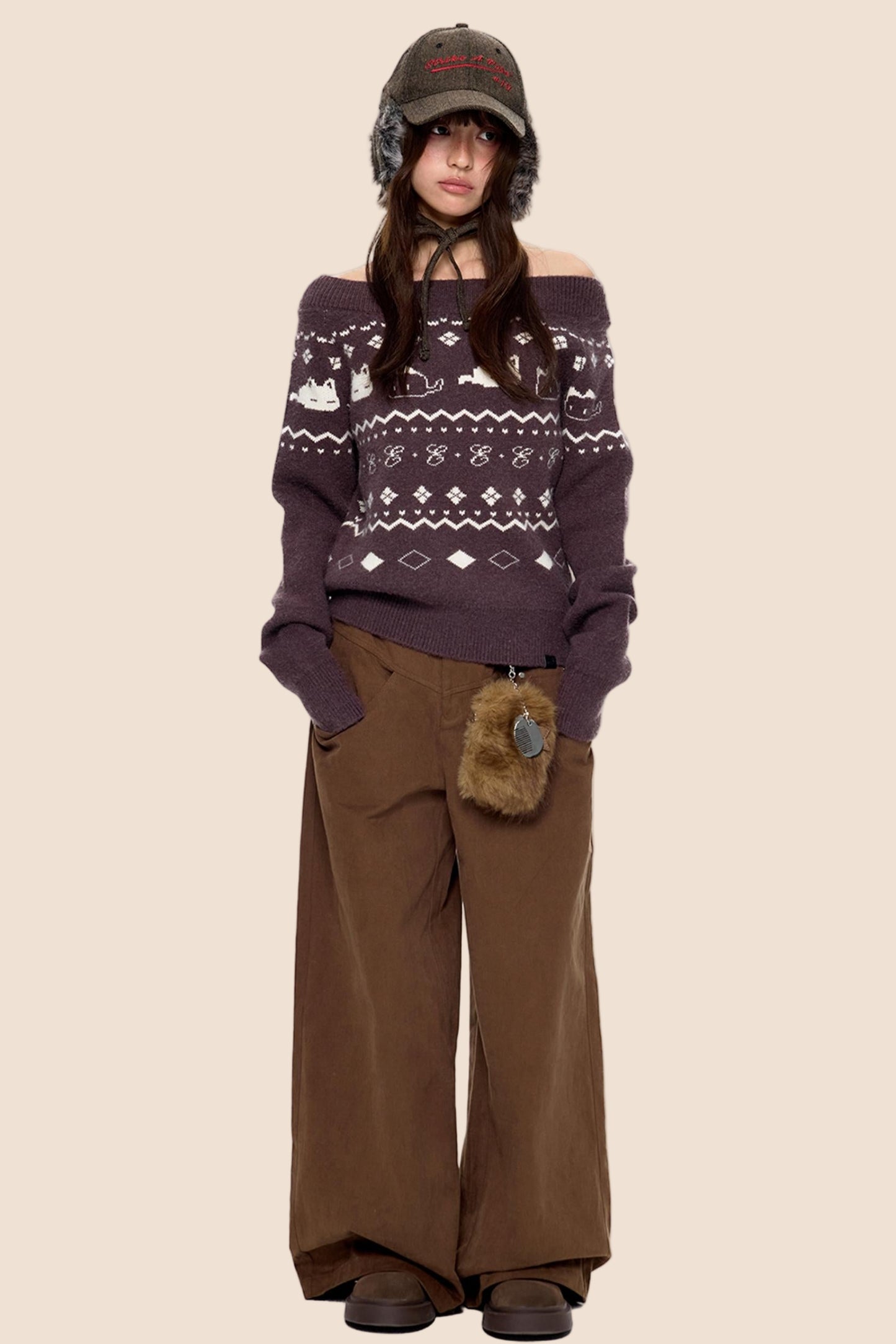 Fair Island Print Knit Sweater