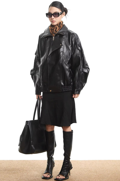 Retro Leather Motorcycle Jacket