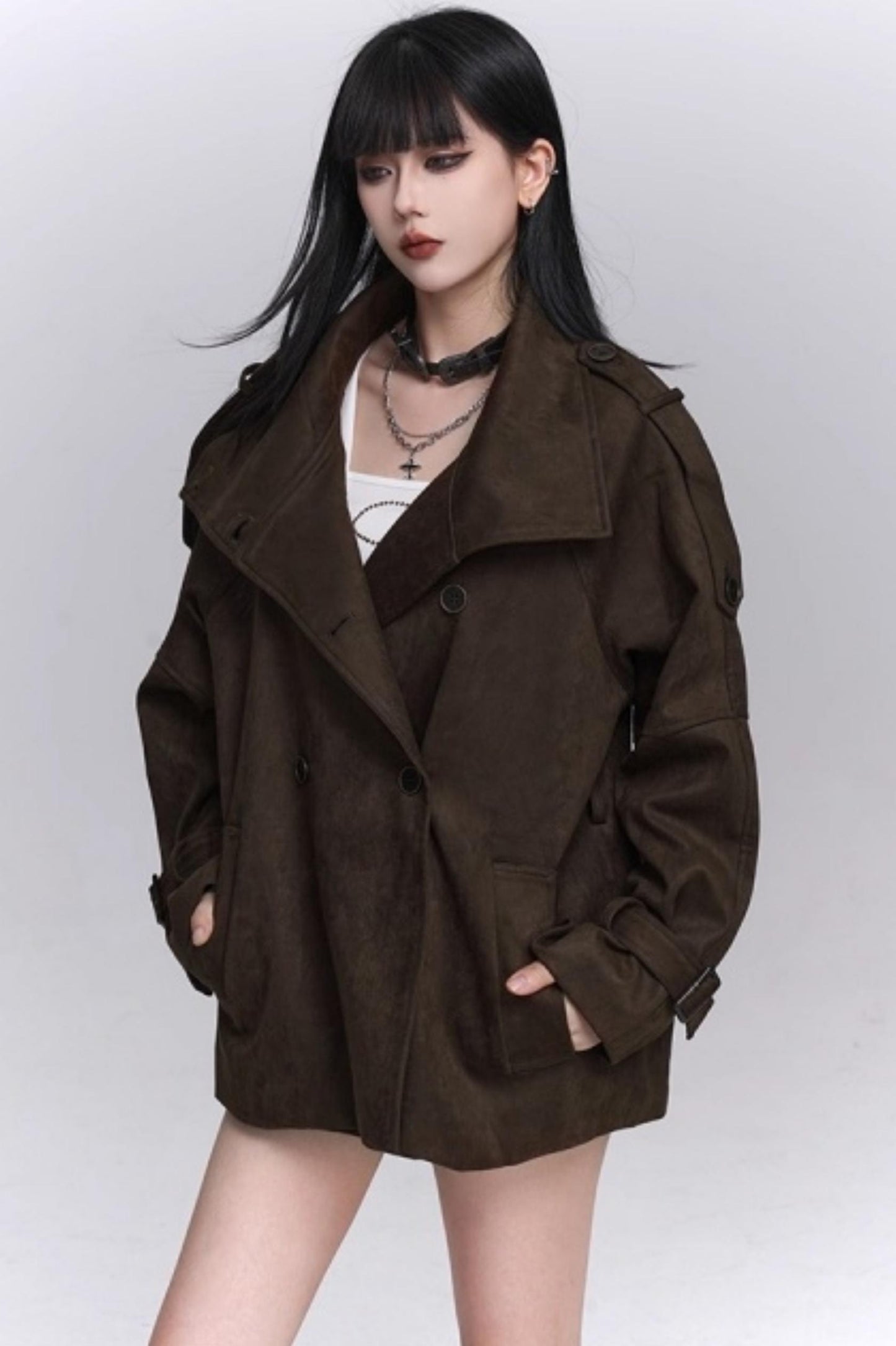 Brown Suede Autumn Jacket