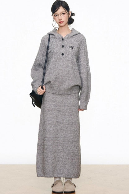 Gray Wool Blazer Set-Up