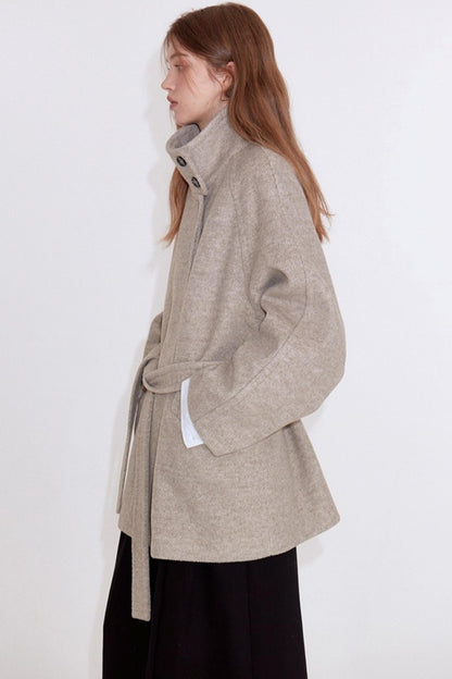 Variegated Twill Wool Coat