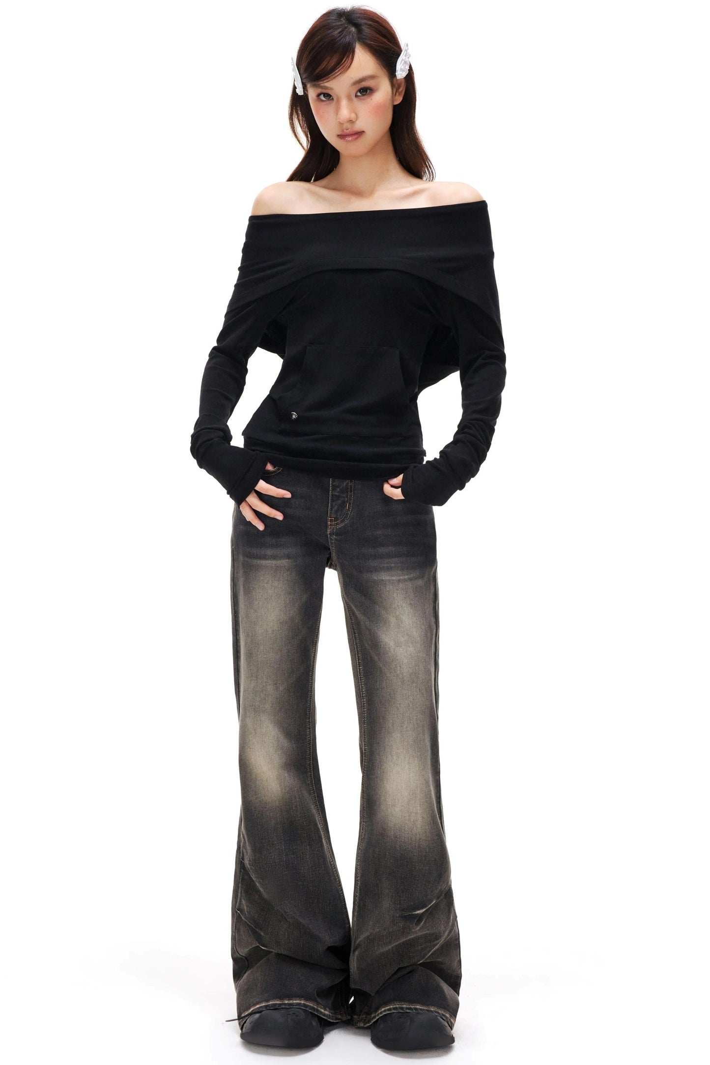 Lyocell Tencel Off-Shoulder Top