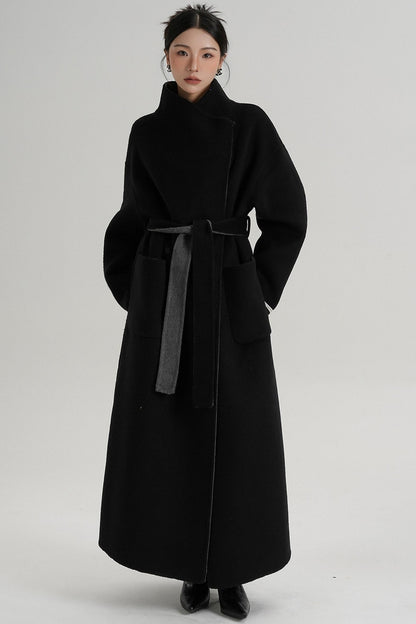 Stand-Up Wool Coat