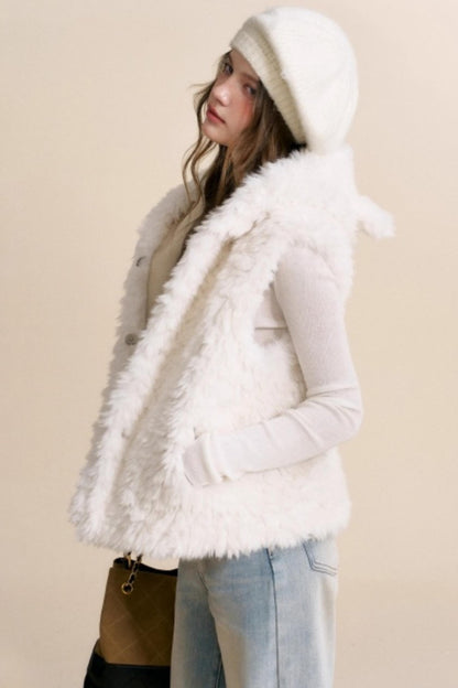 Bear Fur Hooded Fleece Jacket