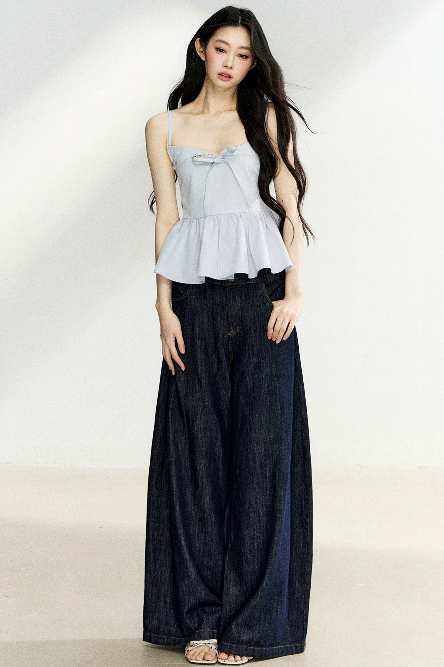 Ruffled Bow Camisole Top