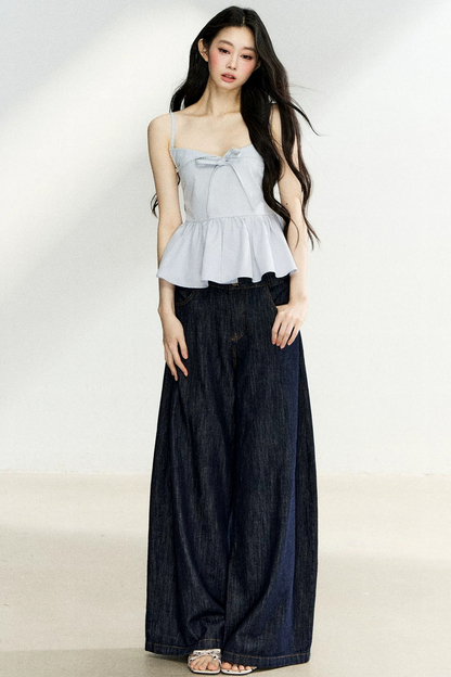 Ruffled Bow Camisole Top