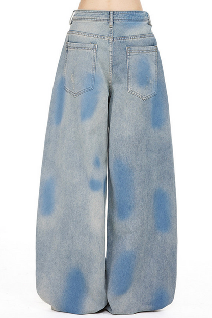 Vintage Washed Blue Denim Pants