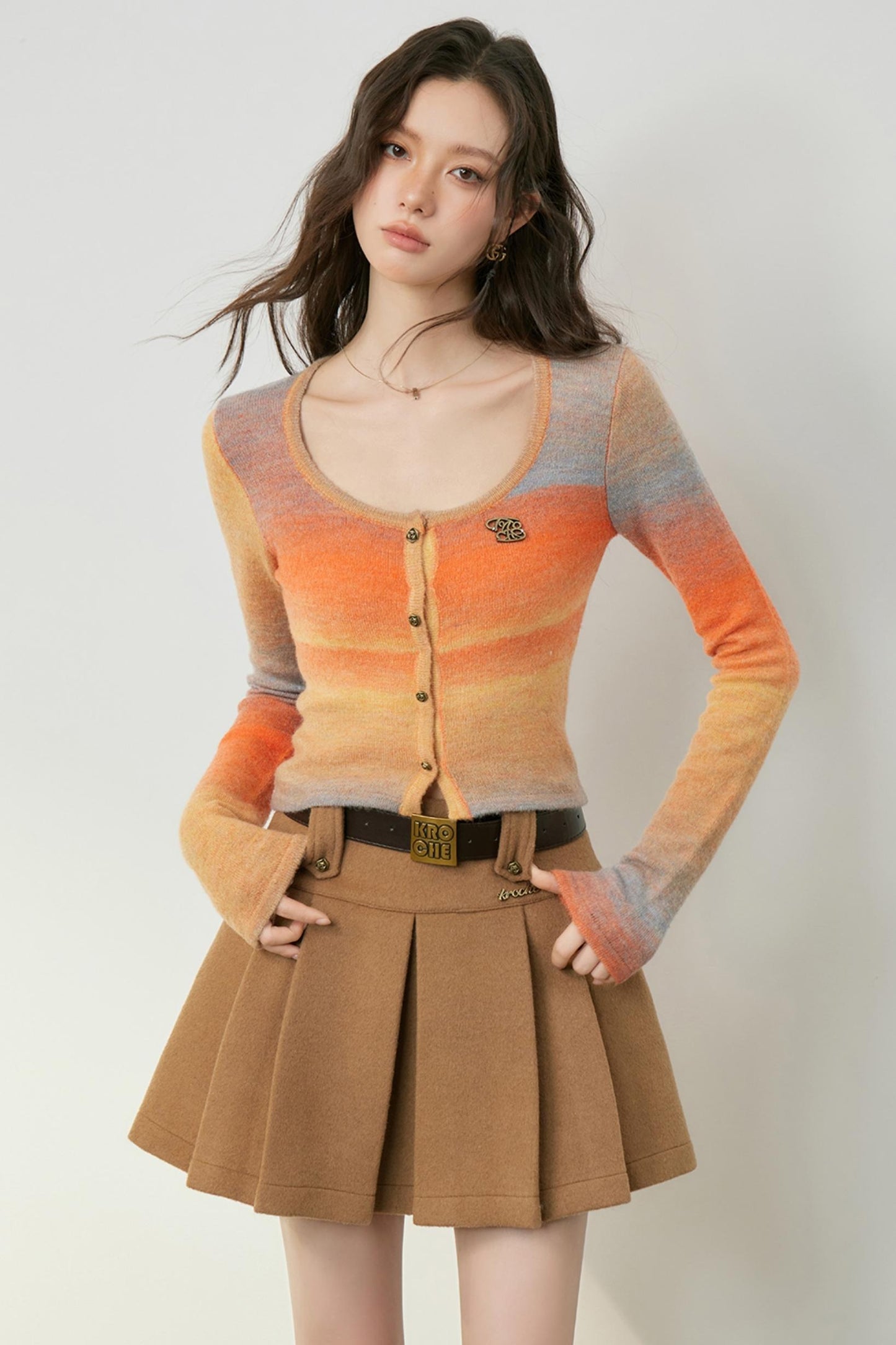 Sunset Gradient Knit Cardigan