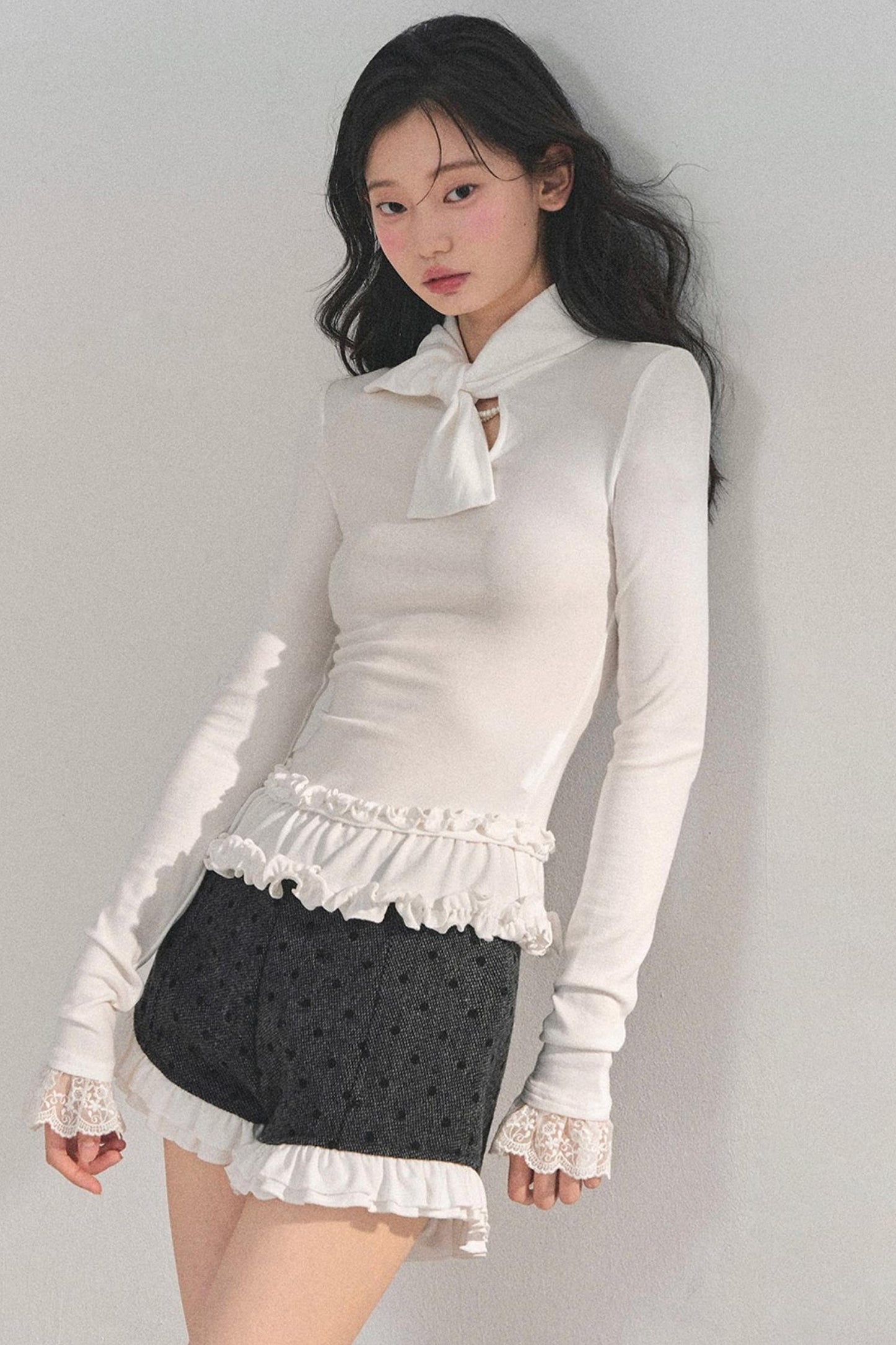 Memory's Reef Wool Polka Dot Suit Set-Up