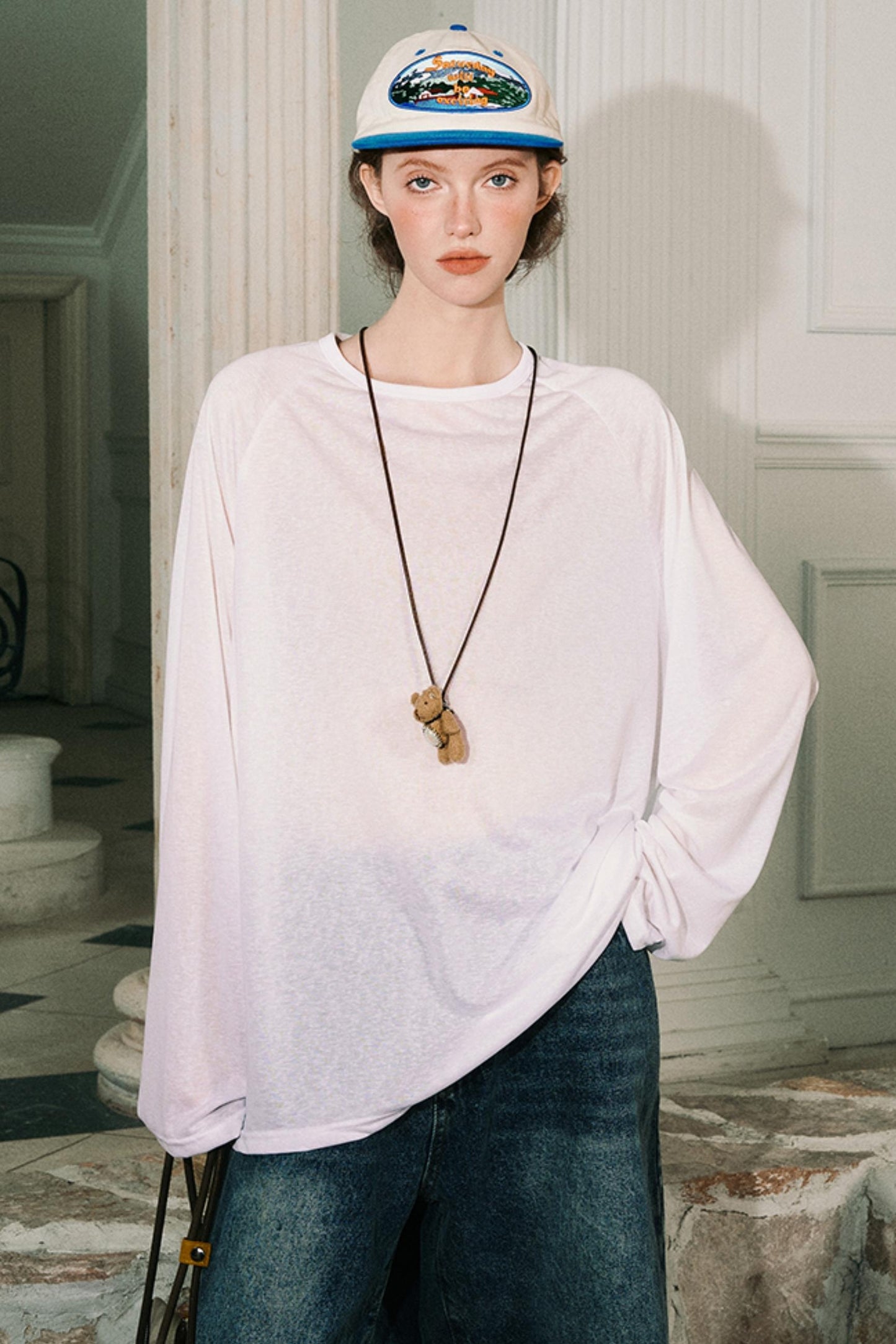 Town Smocked Long Sleeve Tee