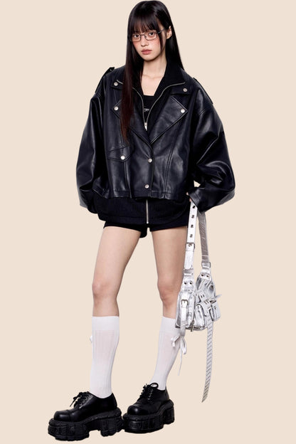 Autumn Retro PU Leather Jacket