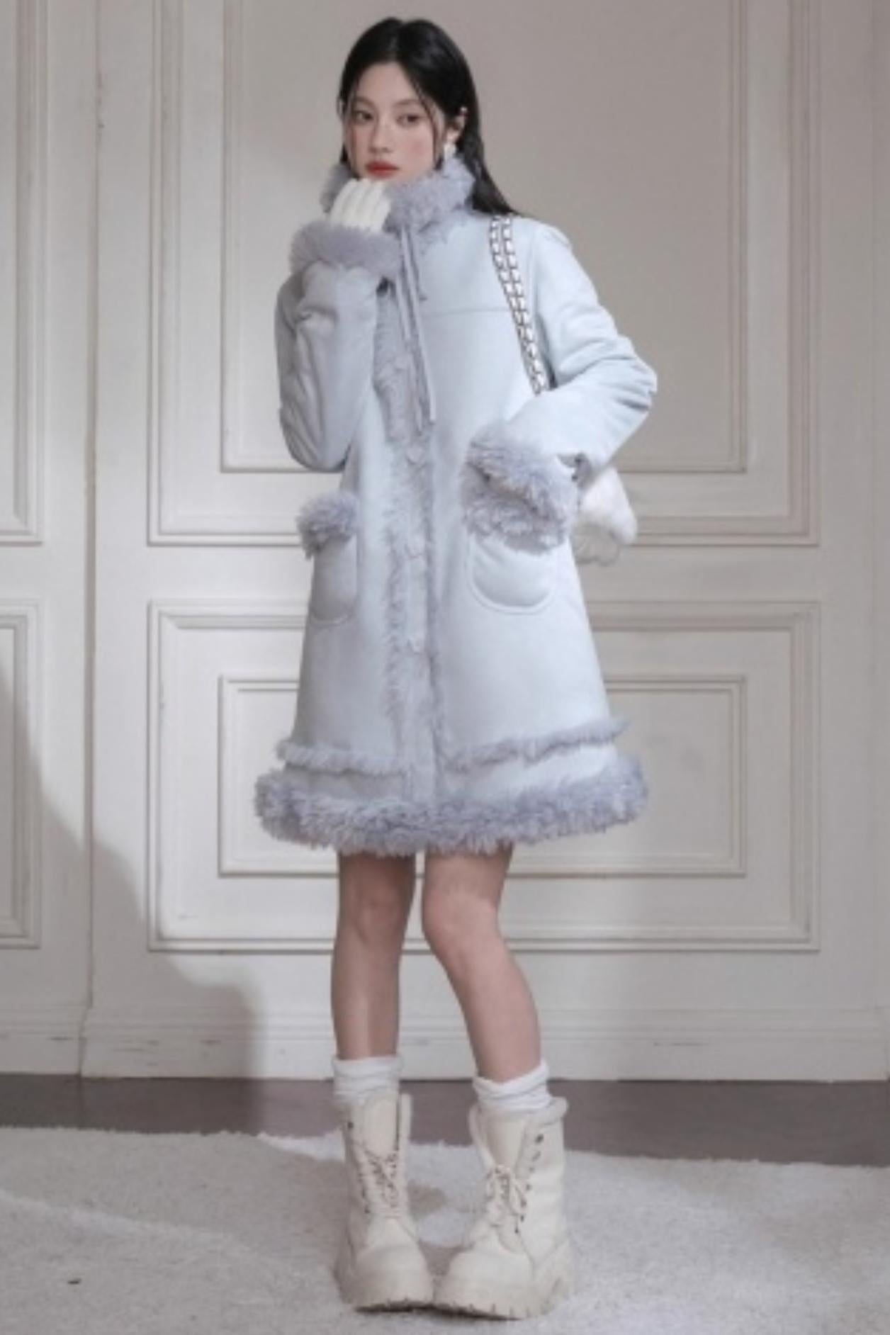 Misty Velvet Fur Coat