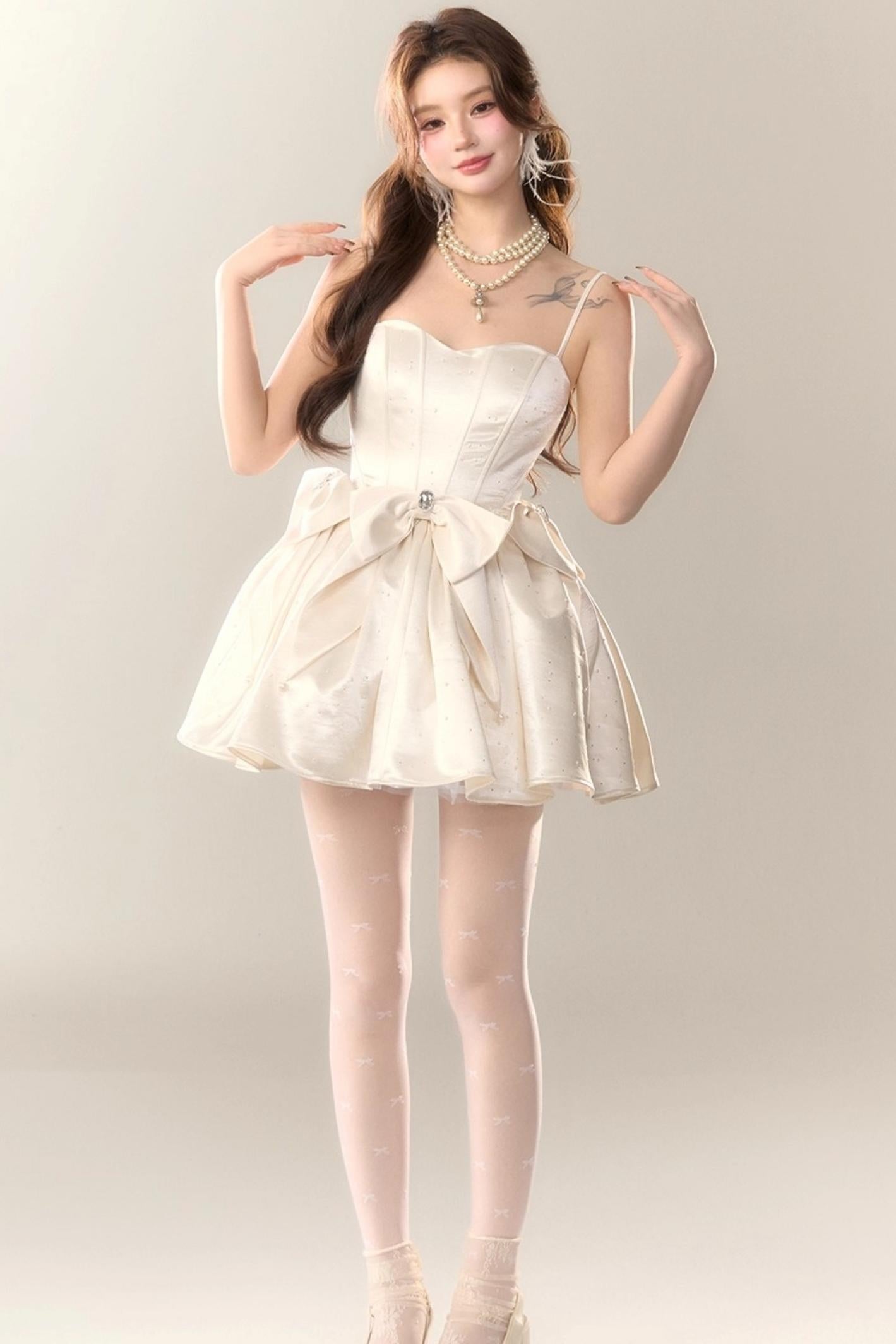 Princess Satin Tuxedo Dress