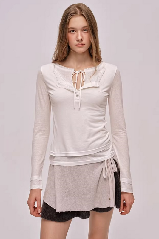 Layered Lace Patchwork Top