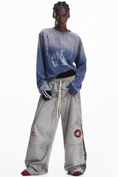 Vintage Gradient Pullover Sweatshirt