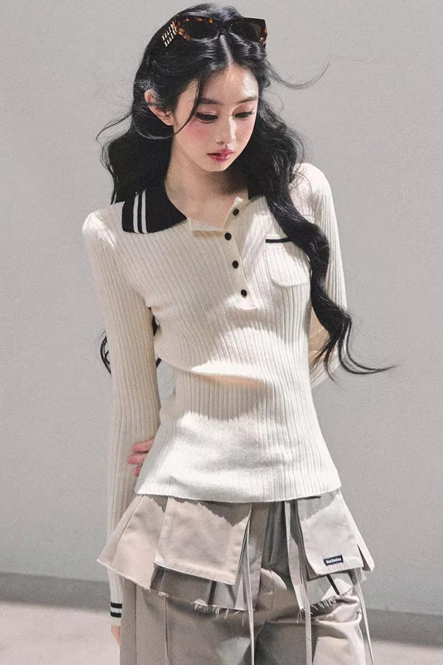 American Knit Polo Sweater