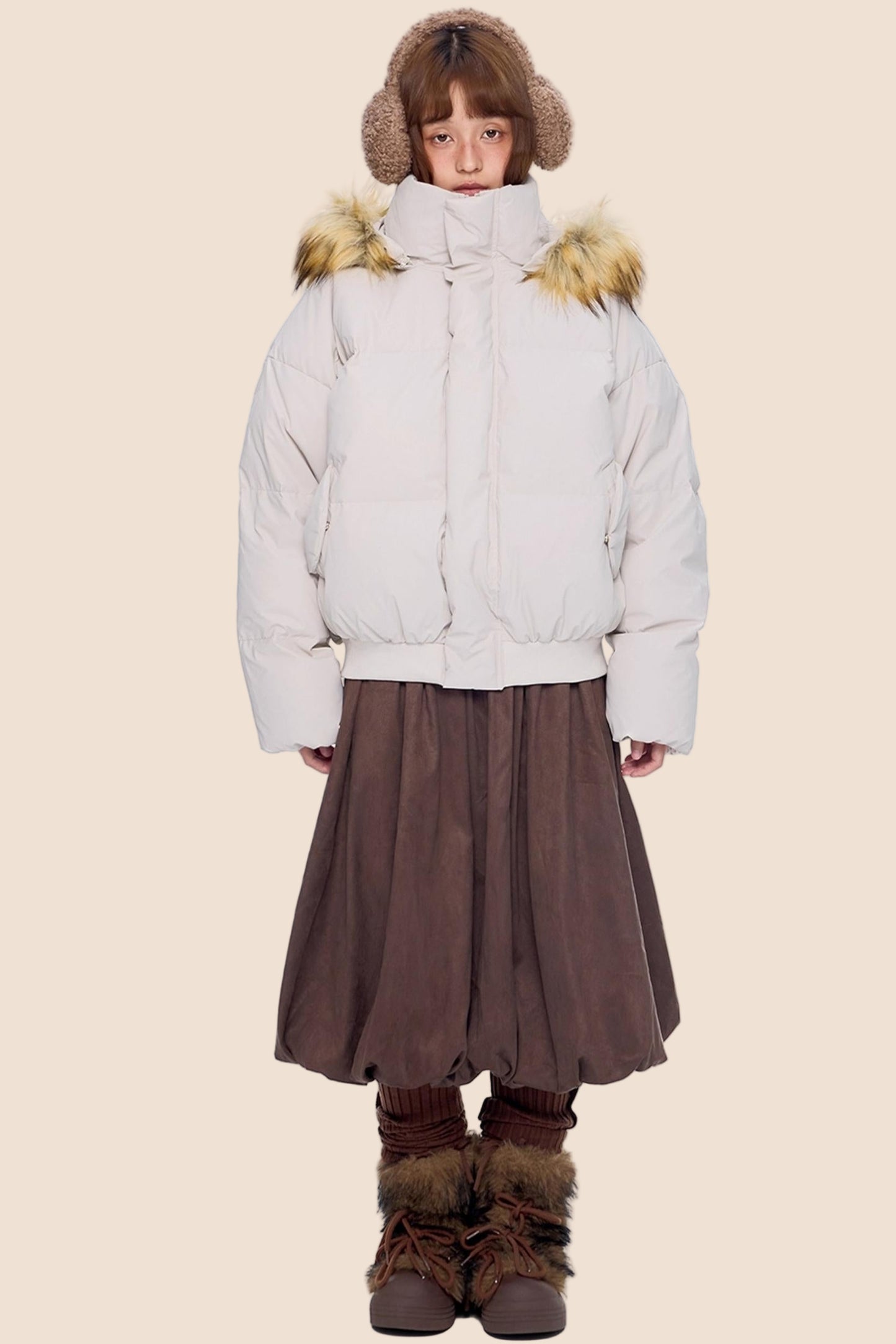 Retro Hooded Down Jacket