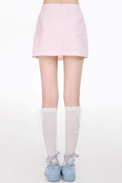 Polka Dot A-Line Skirt
