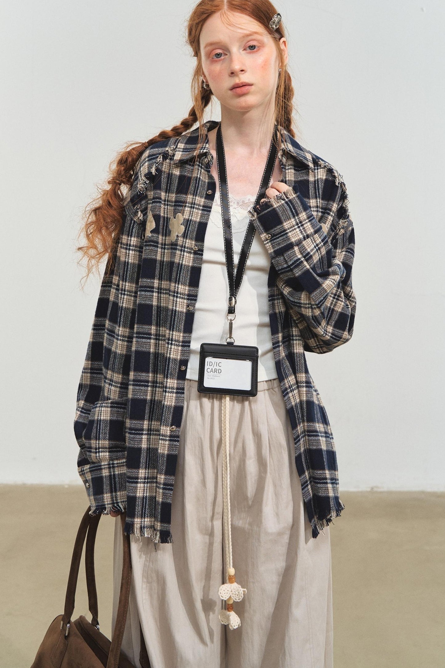 Fun Fringe Plaid Shirt