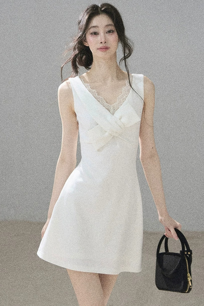 Moonlight Lace V-Neck Dress Set-Up