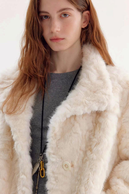 텍스처 에코 퍼 코트