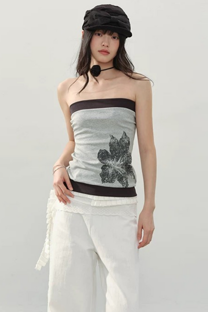 Retro Floral Tube Top