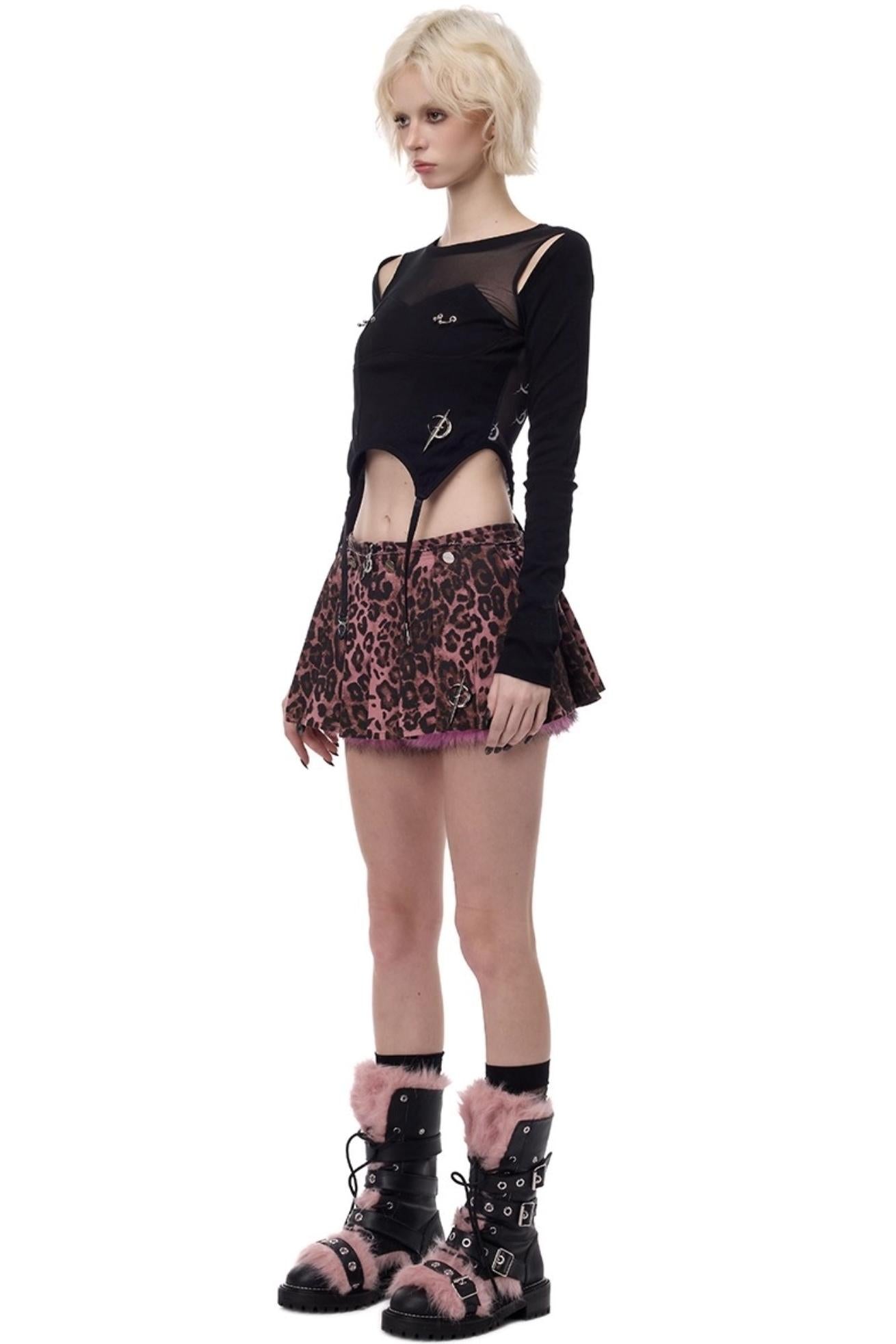 Electric Moon Mesh Top