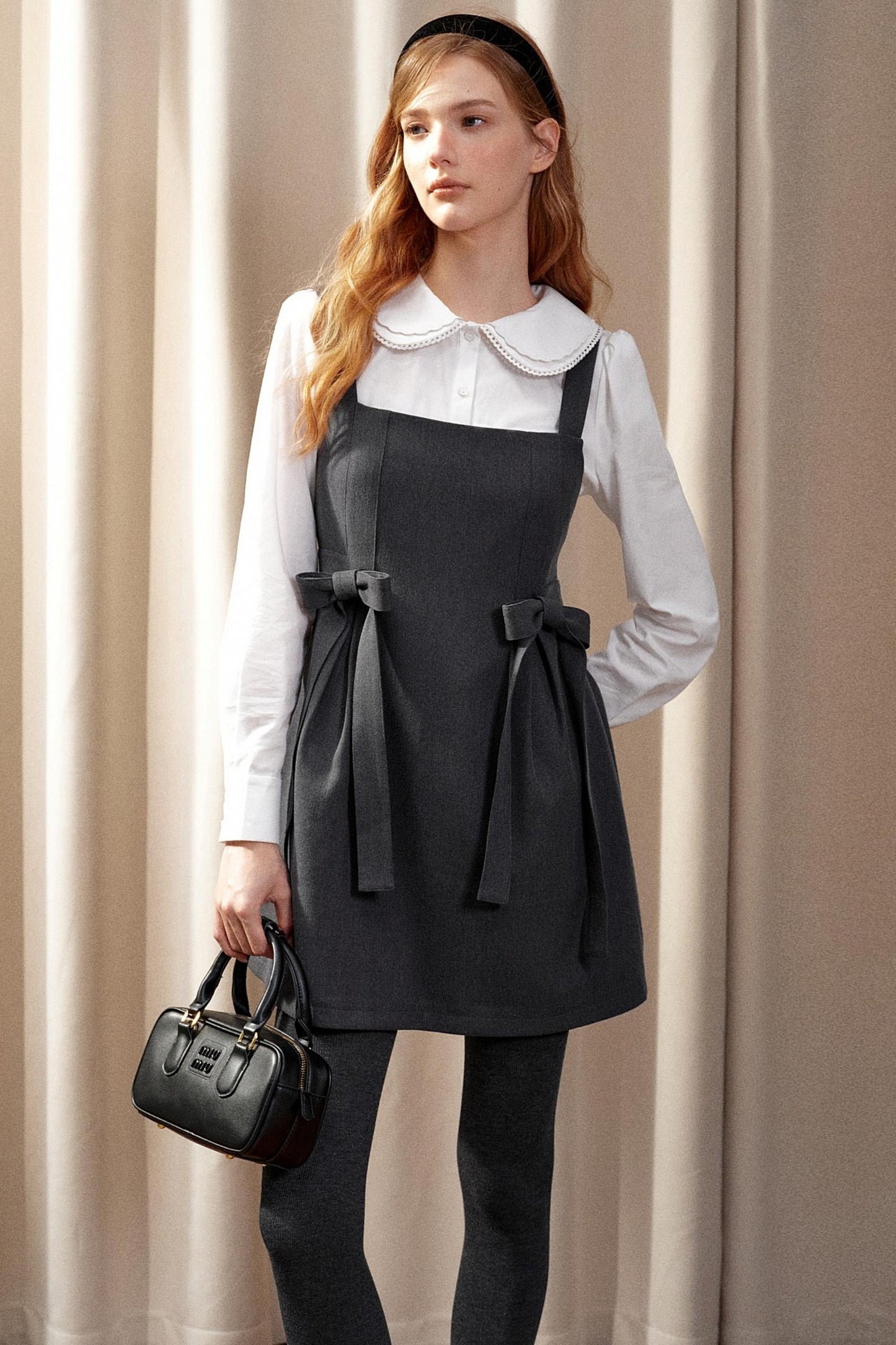 Bow Webbing Design Slip Dress