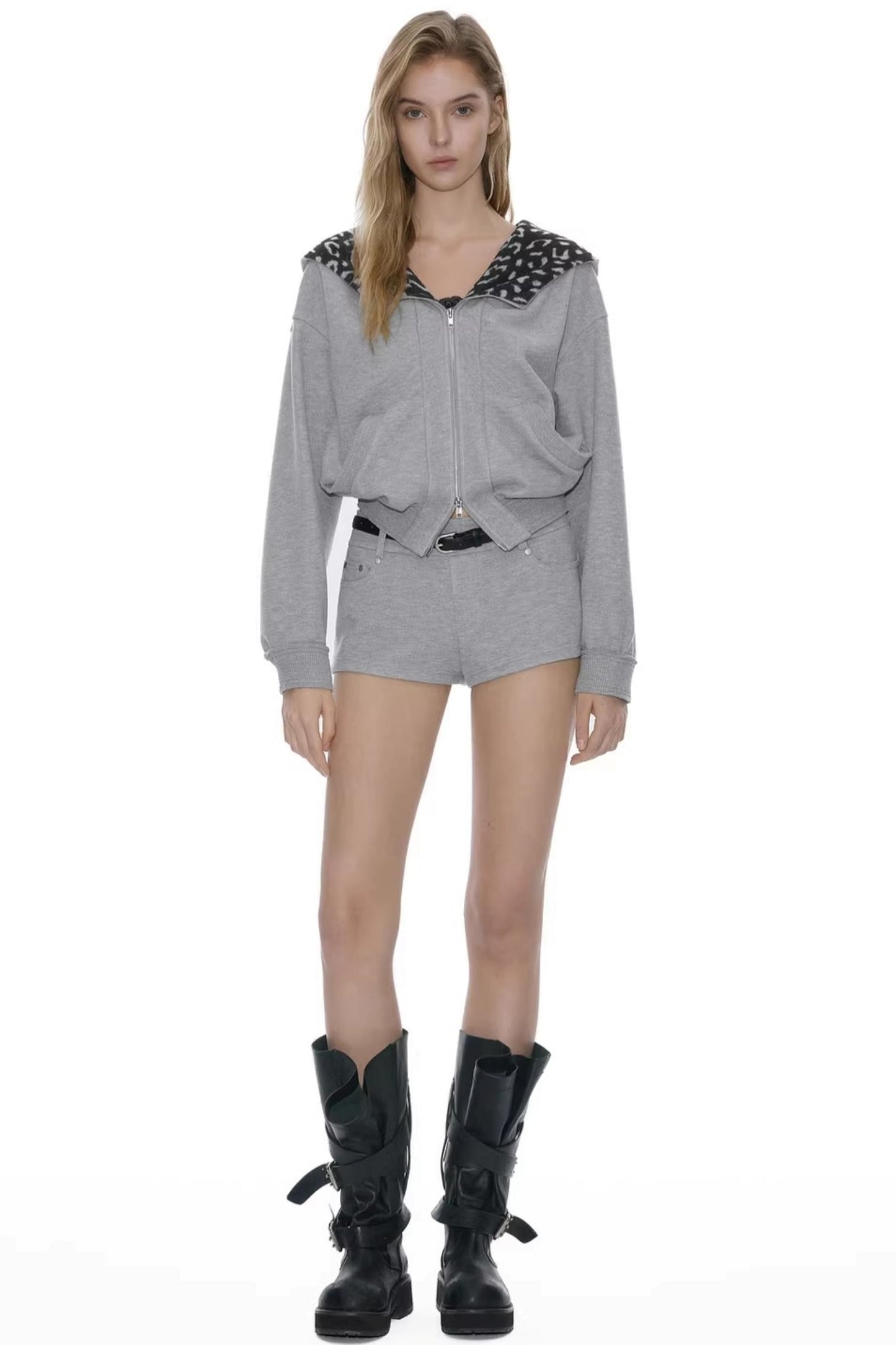 Knitted Vintage Mini Shorts Set-Up