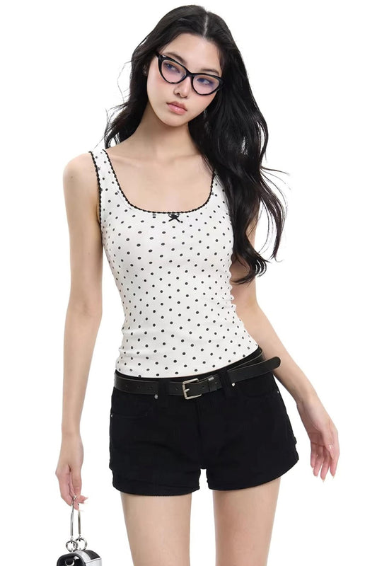 Retro Polka Dot Camisole Top