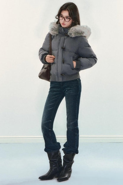 Retro Cotton Fur Collar Jacket