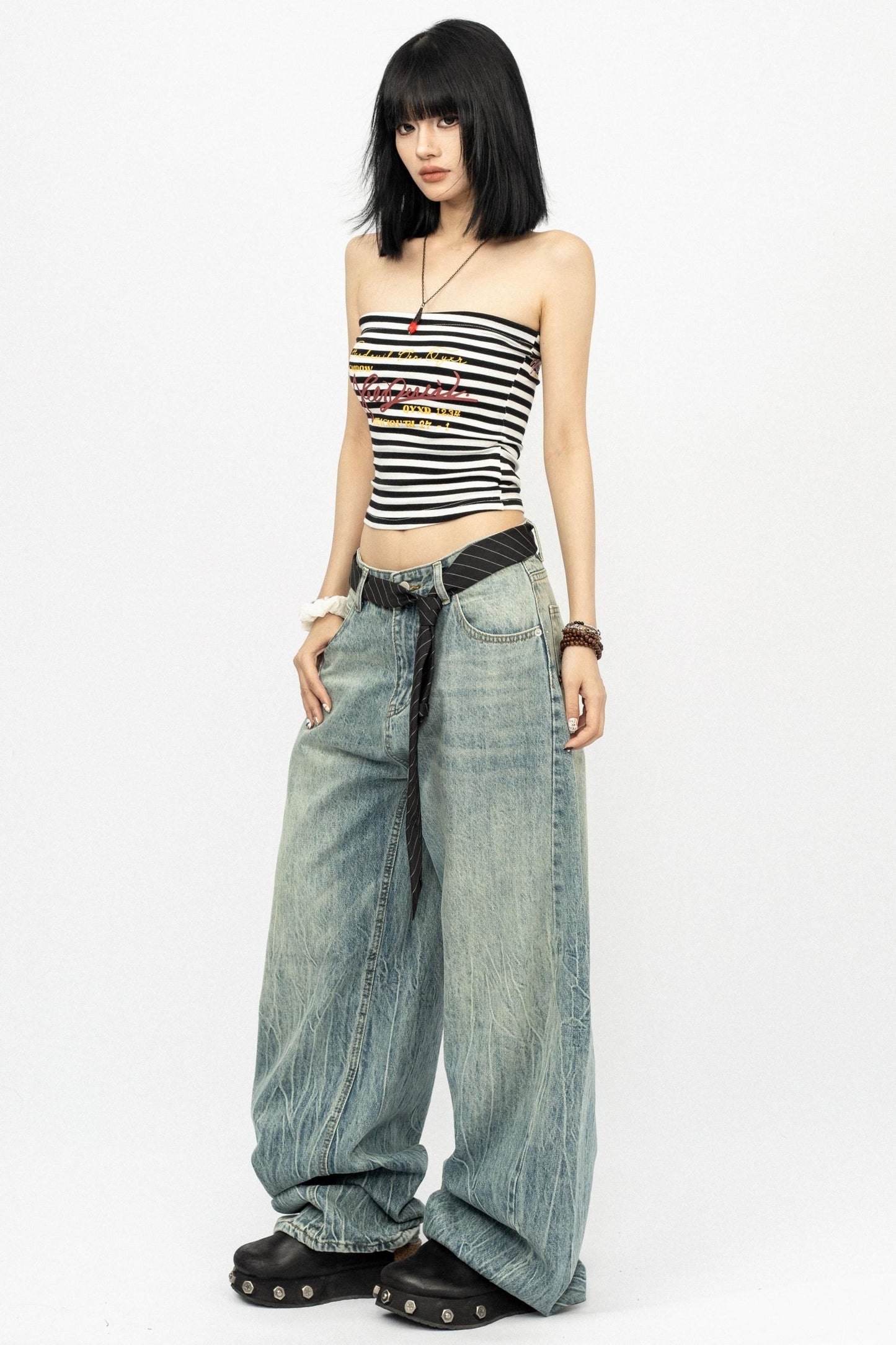 Vintage Denim Wide-Legs