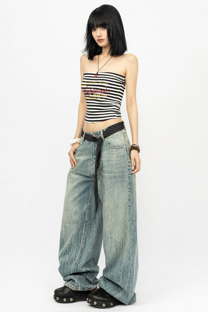 Vintage Denim Wide-Legs