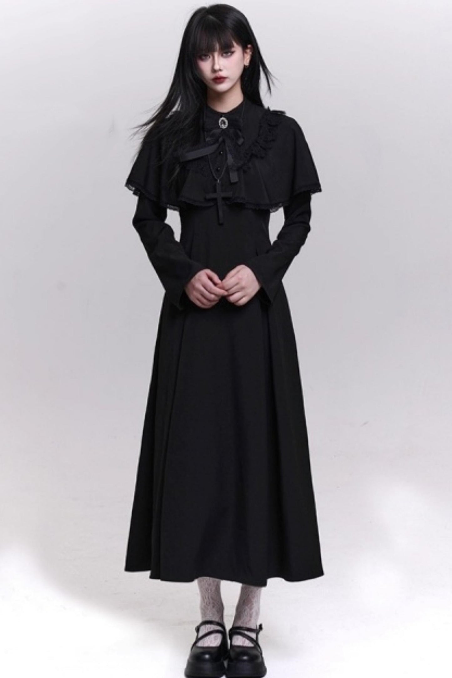 Gothic Black Long Dress