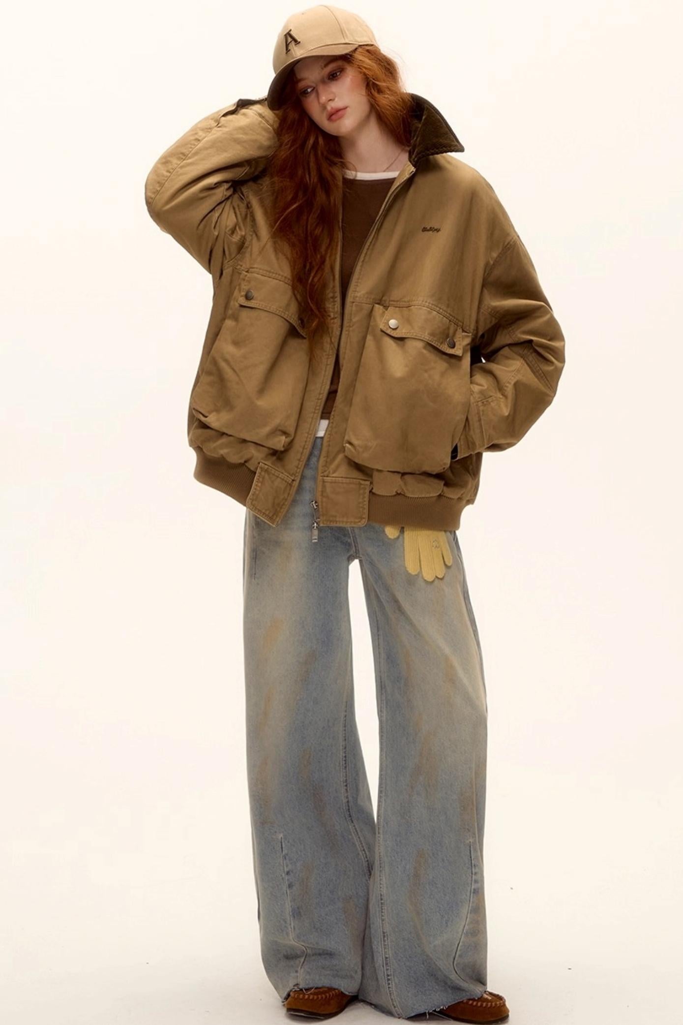 Corduroy Patchwork Retro Jacket Set-Up