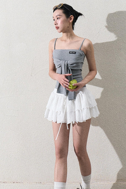 Elegant Layered Lace Skirt