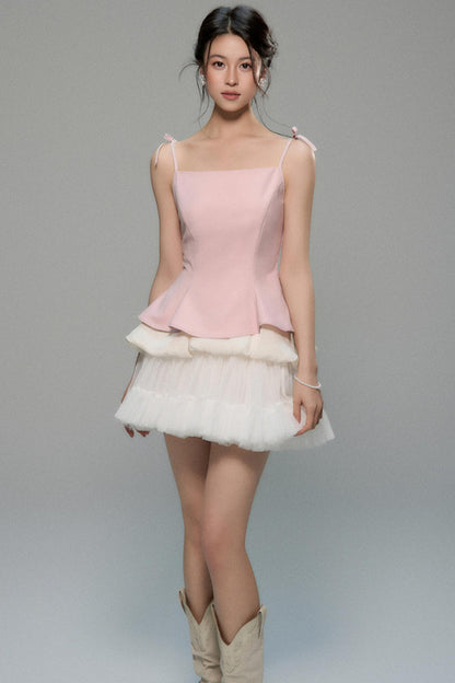 Fluttering High Waist A-Line Skirt