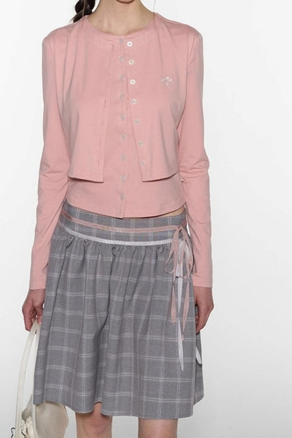 Layered Knitted Cardigan